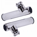 2PCS Boat Stainless Steel Clamp On Fishing Rod Holder Rails 7/8'' to 1'' Tube